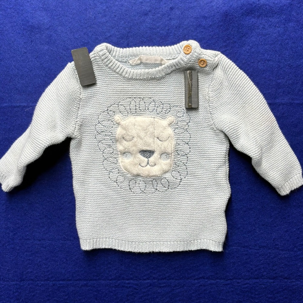Lion Core Baby Rene Rofe Knit Sweater 6-9 Months Light Blue